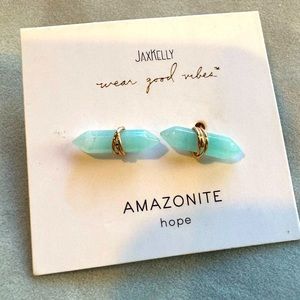 Jax Kelly Amazonite rose gold studs